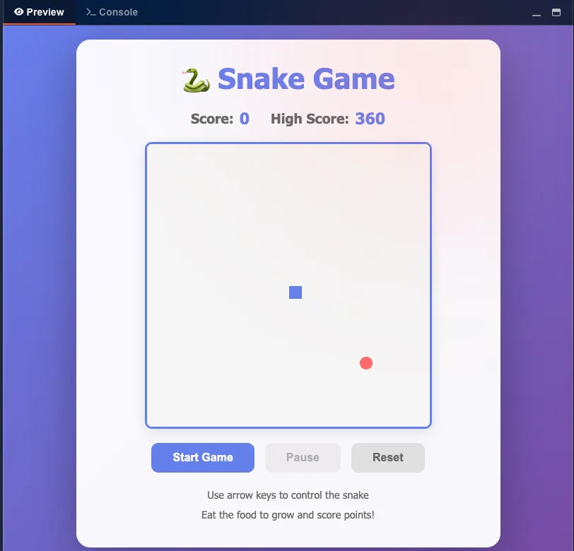 Preview panel showing live rendered output of HTML, CSS, and JavaScript code