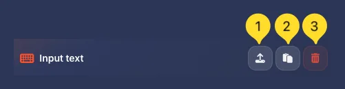 Input panel action buttons including clear button