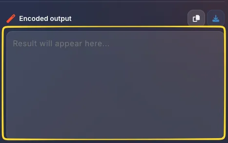 Output panel with conversion result