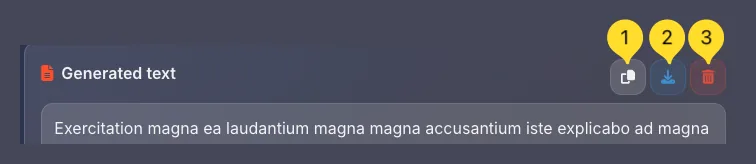 Output panel with Copy, Download, and Clear action buttons