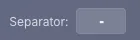 Separator input field