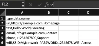 CSV file preparation with template download option