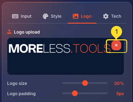 Remove logo button